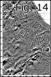 Partial Geophysics Map showing urban blocks and two room structures